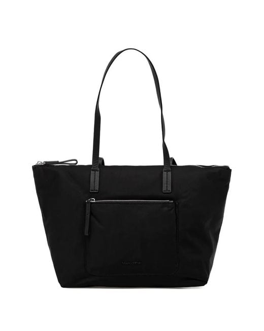 Marc O' Polo Black Medium Zip Pocket Tote Bag