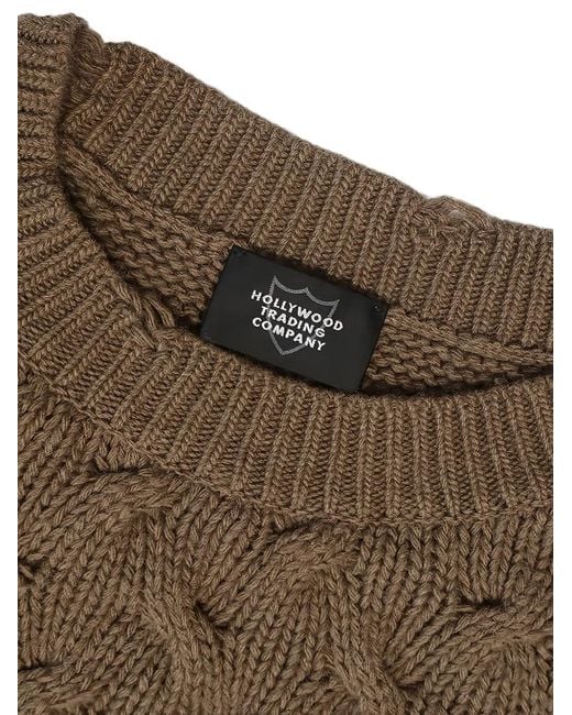 HTC Brown Crew-Neck Sweater