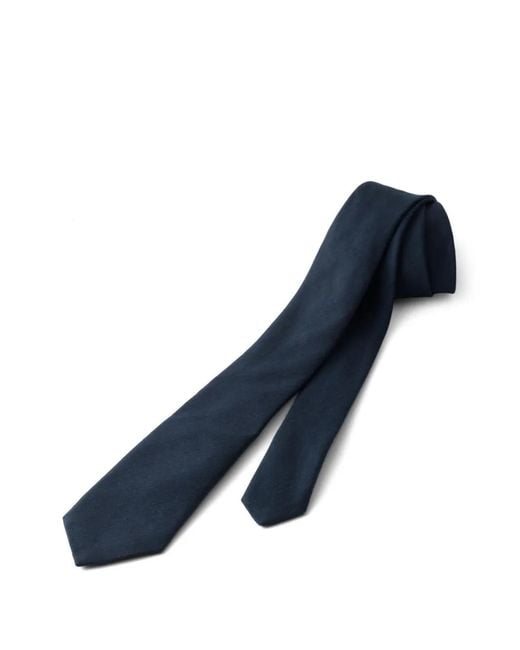 Prada Blue Pointed-Tip Tie for men