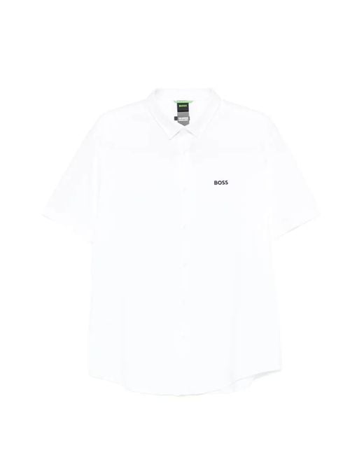 Boss White Regular-Fit Shirt for men
