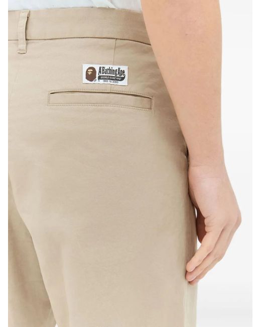 Chino One Point di A Bathing Ape in Natural da Uomo