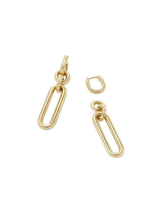 David Yurman Metallic 18Kt Lexington Double Link Drop Earrings (53.5Mm)