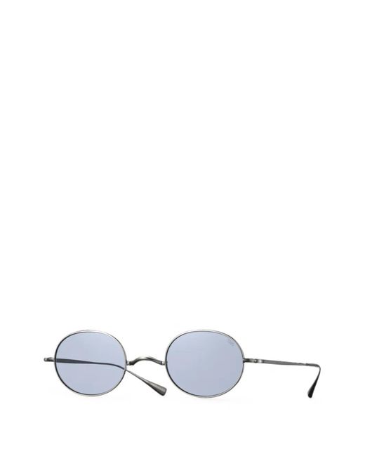 Eyevan 7285 White 901E Round-Frame Sunglasses