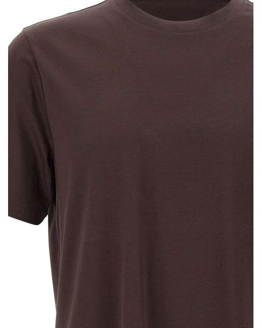 Kangra Brown Crew-Neck Short-Sleeve T-Shirt for men