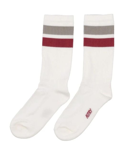 Chaussettes À Rayures Autry en coloris White