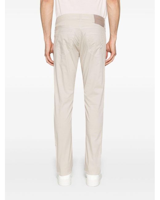 Jacob Cohen Natural Bard Mid-rise Slim-fit Chinos for men