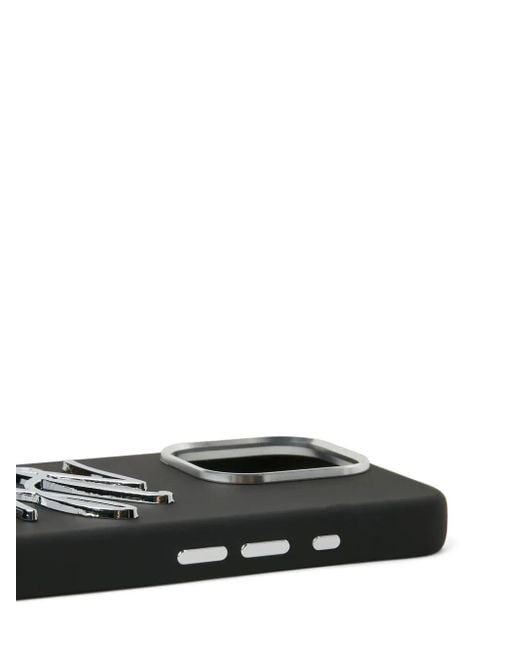Karl Lagerfeld ロゴ Iphone 16 Pro ケース Black