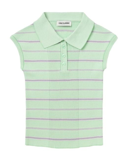Low Classic Gestreepte Polotop in het Green
