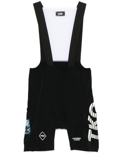 Pas Normal Studios Black T.K.O. Essential Light Bibs Performance Shorts for men