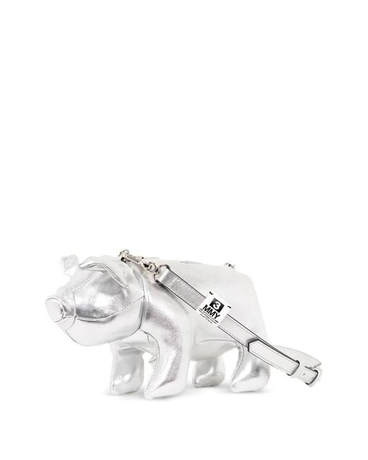 Maison Mihara Yasuhiro White Dolls Pig Shoulder Bag