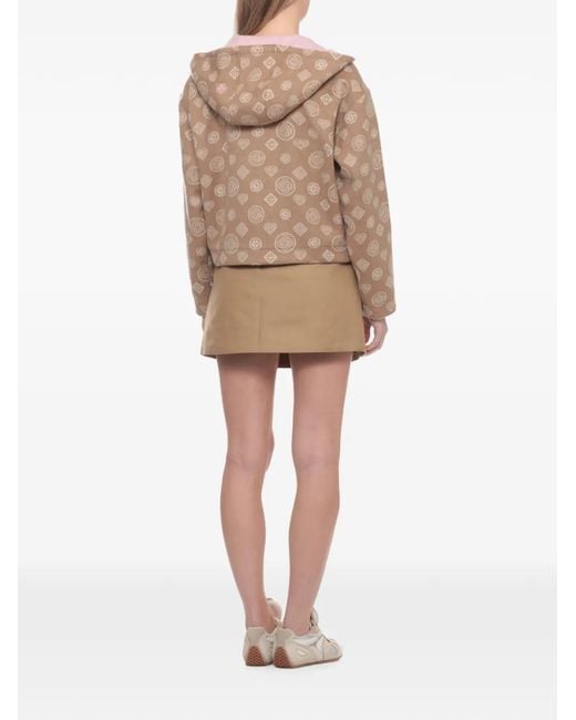 Casablanca Natural Monogram-Pattern Wool Hoodie