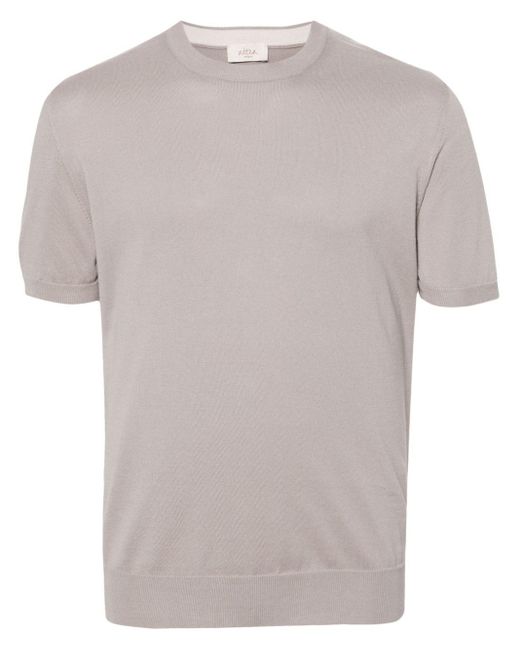 Altea White Crew-neck Knitted T-shirt for men