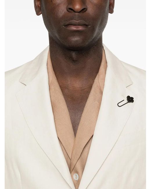 Lardini White Patch-Pocket Blazer for men