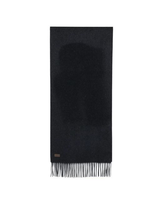 Sciarpa Con Logo E Frange di Canali in Black da Uomo
