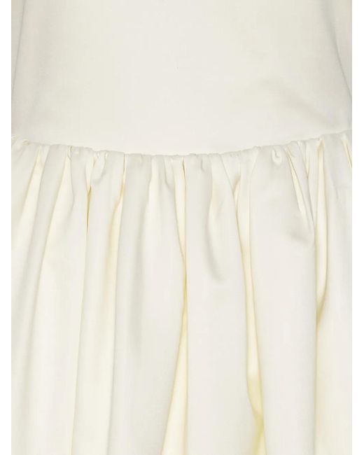 ROTATE BIRGER CHRISTENSEN White Halterneck Satin Maxi Dress