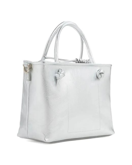 V73 Gray Shopper Mit Logo-Patch
