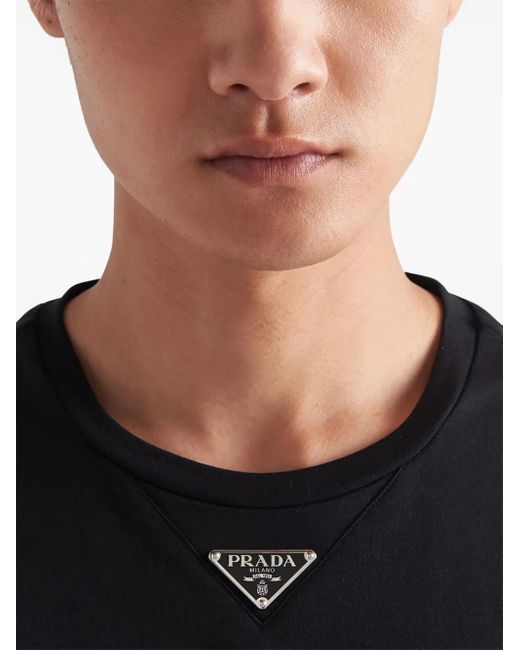 Prada T-Shirt Met Logo in het Black voor heren