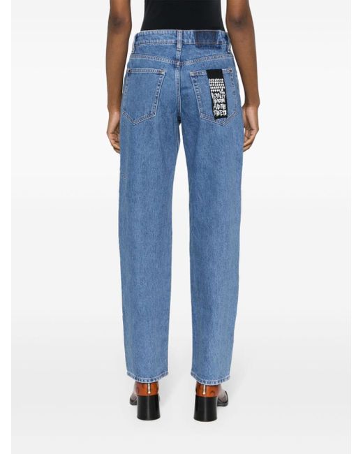 Ksubi Brooklyn Heritage Mid Waist Straight Jeans in het Blue