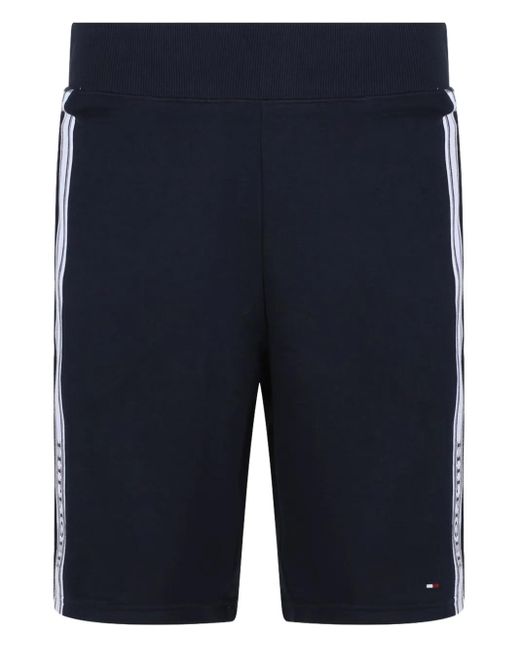 Tommy Hilfiger Blue Flag-Embroidered Track Shorts for men