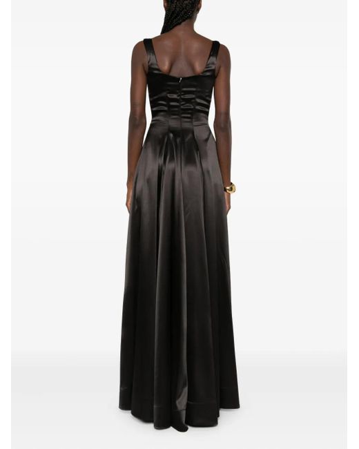 ROSERRY Black Square-Neckline Maxi Dress