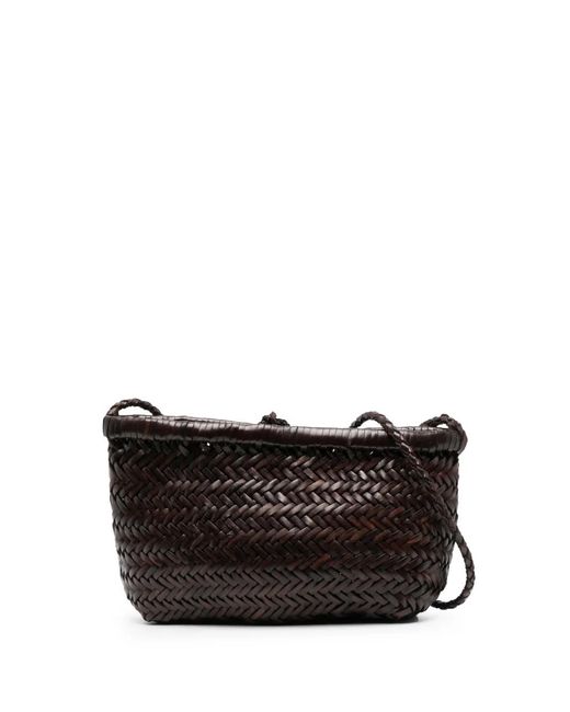Dragon Diffusion Black Minsu Woven-Design Cross Body Bag