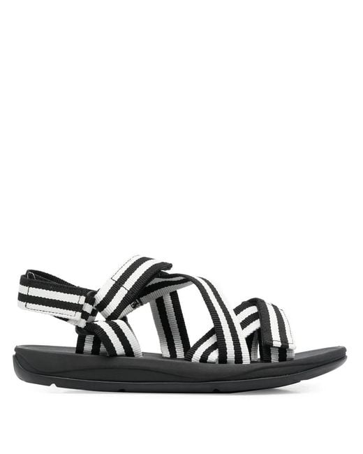 Camper Black Match Striped Sandals for men