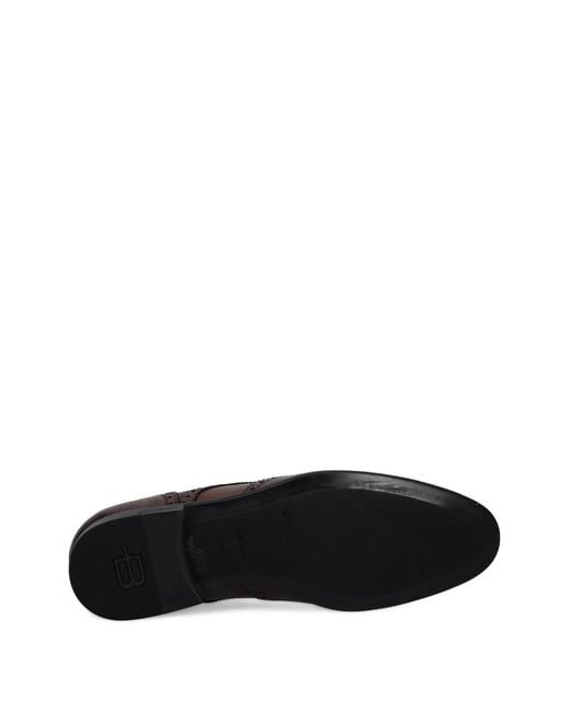 Baldinini Brown Brogue-Detailing Lace-Up Derby Shoes for men