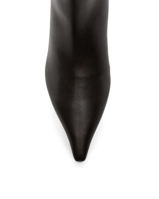 Aeyde Black Zoe Pointed-Toe Kitten-Heel Boots
