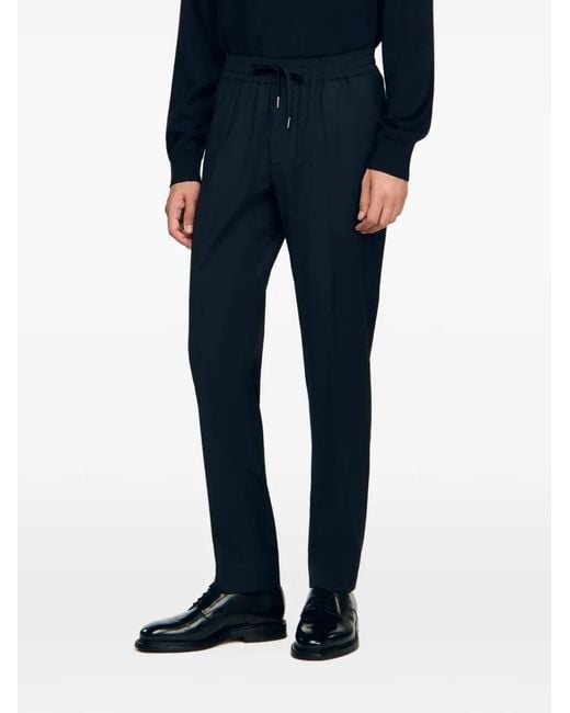 Sandro Blue Elasticated Drawstring Trousers for men