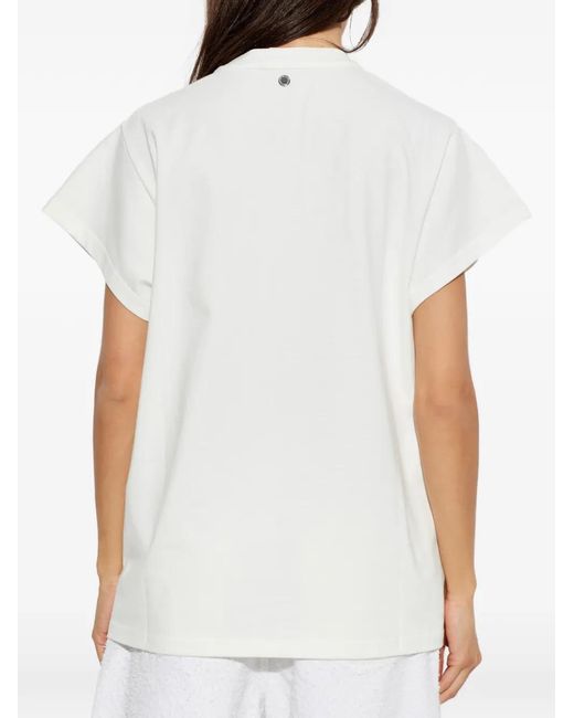 Stella McCartney White Lace-Trimmed T-Shirt