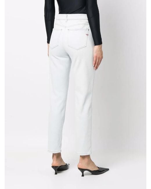 DIESEL White 2004 09C06 Tapered Jeans