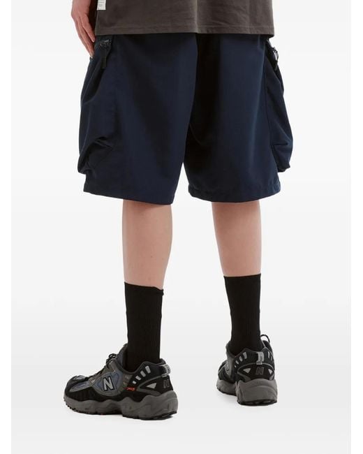 AFTERMATHS Blue Zip-Pocket Shorts for men