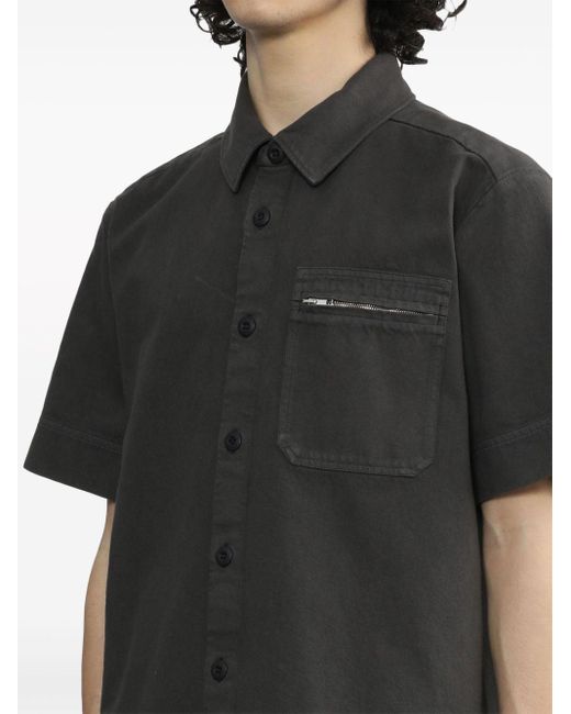 A.P.C. Black Zip-pocket Cotton Shirt for men