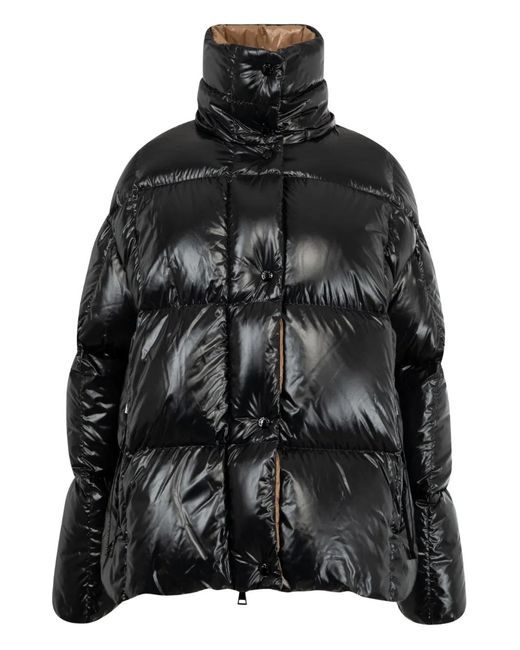 Moncler Black Parana Quilted-Design Hooded Jacket