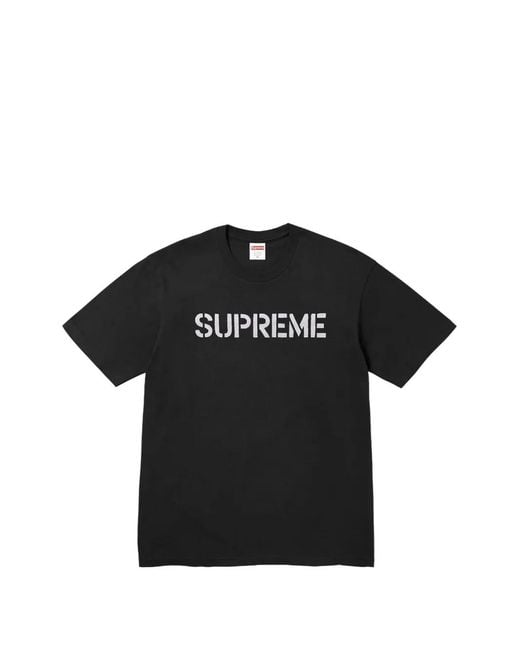 Supreme Black Hard Slogan-Print T-Shirt for men