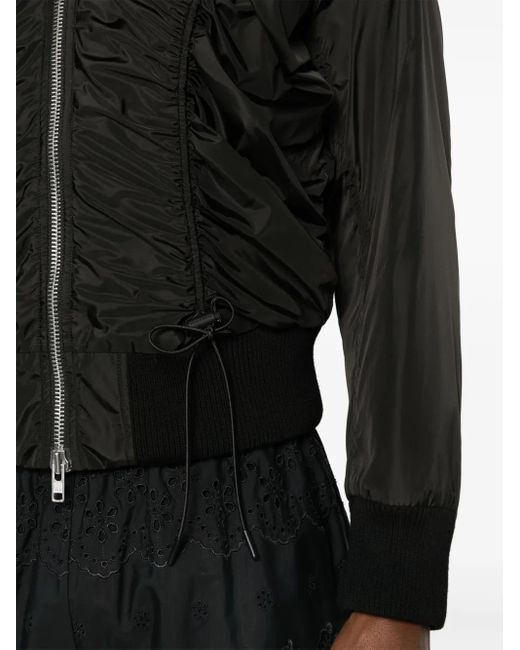 Simone Rocha Black Ruched Bomber Jacket for men