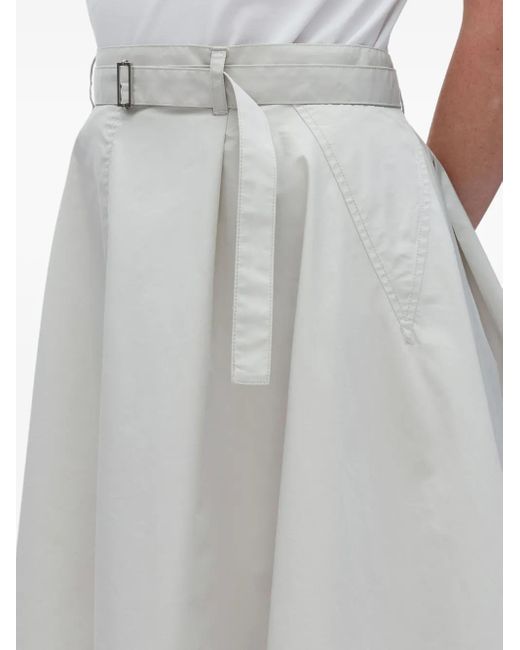 3.1 Phillip Lim White Belted Layered Skirt