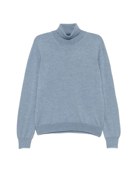 Tagliatore Blue Long-Sleeves Sweater for men