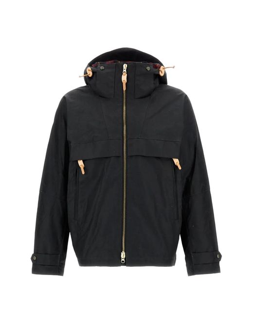 Ceccarelli Black Hooded Cotton Jacket for men