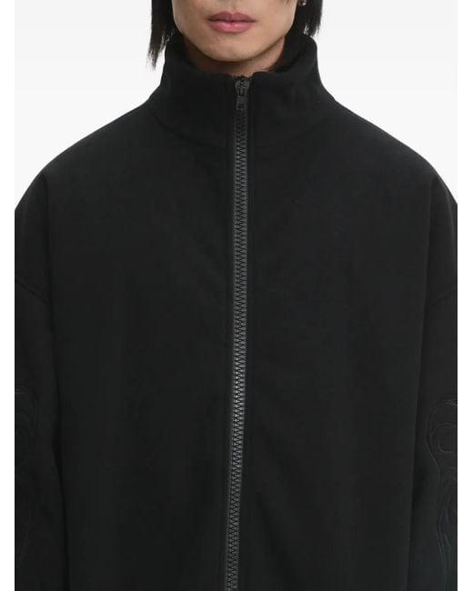 Vetements Black Logo-Embossed Zip-Up Jacket for men