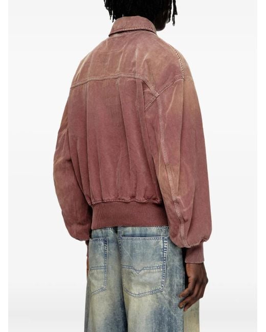 Chaqueta vaquera con bolsillos con solapa DIESEL de color Red