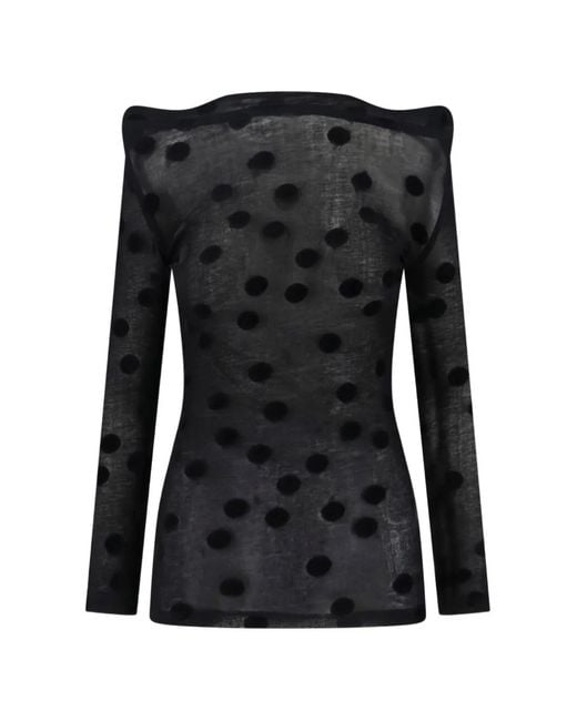 Junya Watanabe Black Polka-Dot T-Shirt