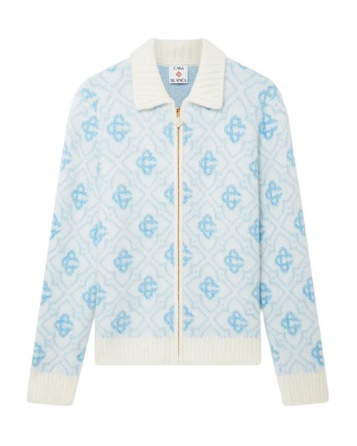 Casablanca Vest Met Rits En Patroon in het Blue voor heren