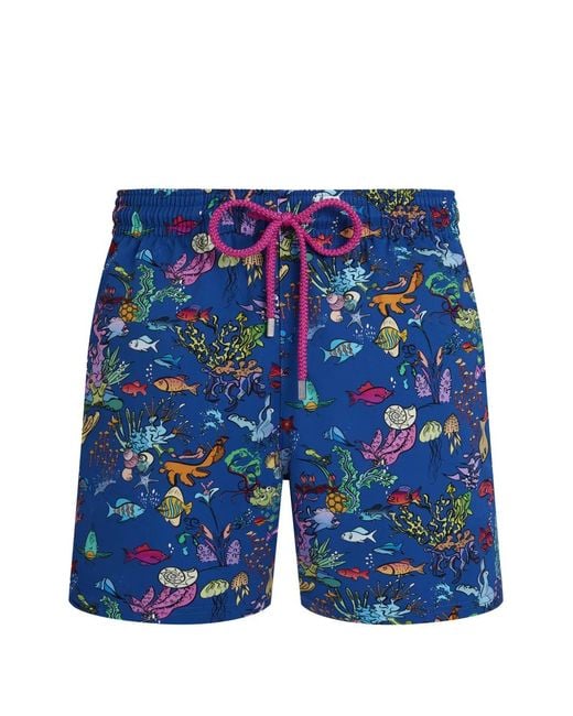 Vilebrequin Blue Short De Bain Aquarium À Lien De Resserrage for men
