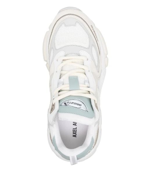 Axel Arigato White Leather And Suede Trainers With Sole