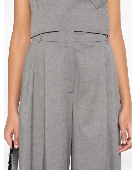 A.M.G Gray Pleated Trousers