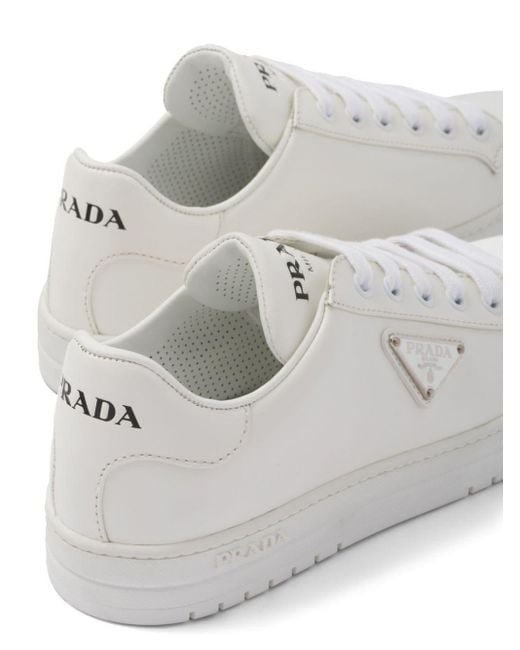 Sneakers Downtown in pelle di Prada in White
