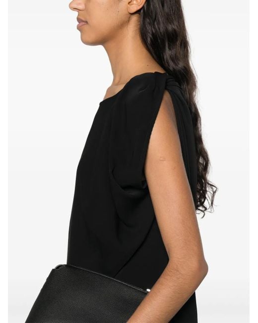 P.A.R.O.S.H. Black Cady Blouse