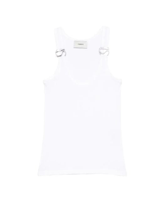Coperni White Sleeveless Top