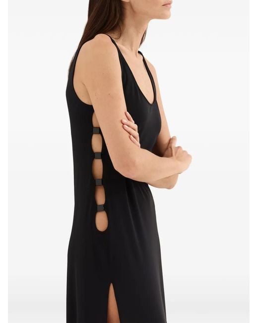 Eres Black Side Cutout Ellipse Dress